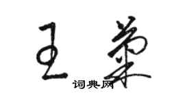 駱恆光王菊草書個性簽名怎么寫