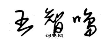 朱錫榮王智鳴草書個性簽名怎么寫