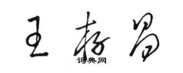 駱恆光王存昌草書個性簽名怎么寫