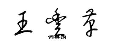 梁錦英王豐革草書個性簽名怎么寫