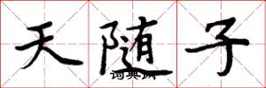 周炳元天隨子楷書怎么寫