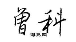 王正良曾科行書個性簽名怎么寫