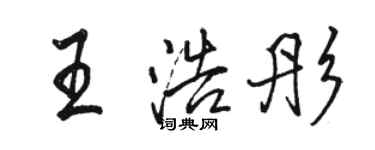 駱恆光王浩彤行書個性簽名怎么寫