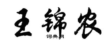 胡問遂王錦農行書個性簽名怎么寫