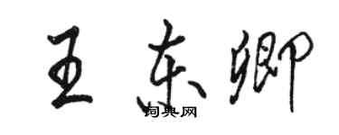 駱恆光王東卿行書個性簽名怎么寫