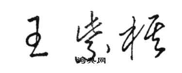 駱恆光王紫棋草書個性簽名怎么寫