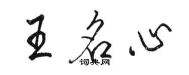駱恆光王名心行書個性簽名怎么寫