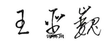 駱恆光王聖巍草書個性簽名怎么寫