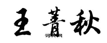 胡問遂王菁秋行書個性簽名怎么寫