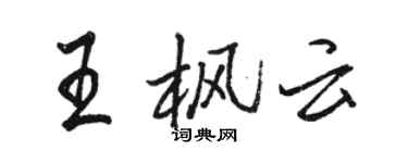 駱恆光王楓雲行書個性簽名怎么寫