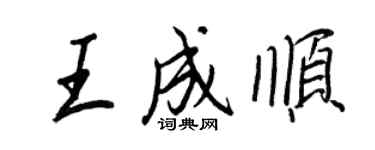 王正良王成順行書個性簽名怎么寫
