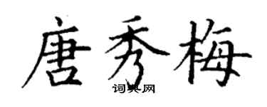 丁謙唐秀梅楷書個性簽名怎么寫