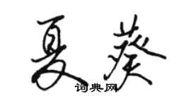 駱恆光夏葵行書個性簽名怎么寫