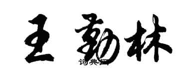 胡問遂王勤林行書個性簽名怎么寫