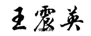 胡問遂王震英行書個性簽名怎么寫