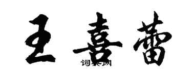 胡問遂王喜蕾行書個性簽名怎么寫