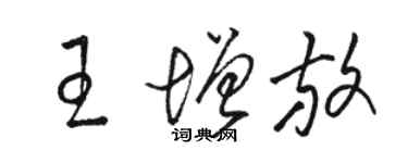 駱恆光王增放草書個性簽名怎么寫