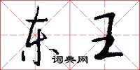 東王怎么寫好看