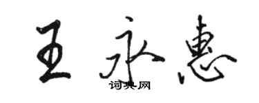 駱恆光王永惠行書個性簽名怎么寫