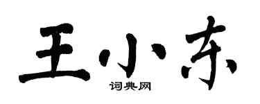 翁闓運王小東楷書個性簽名怎么寫