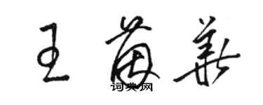 駱恆光王茵華草書個性簽名怎么寫