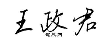 王正良王政君行書個性簽名怎么寫