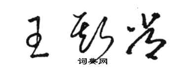 駱恆光王斯常草書個性簽名怎么寫