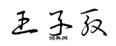 曾慶福王子殷草書個性簽名怎么寫