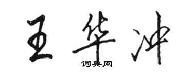 駱恆光王華沖行書個性簽名怎么寫