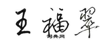 駱恆光王福翠行書個性簽名怎么寫