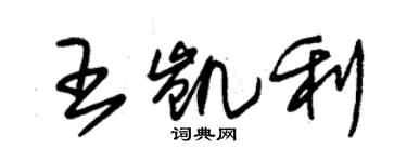 朱錫榮王凱利草書個性簽名怎么寫