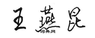 駱恆光王燕昆行書個性簽名怎么寫