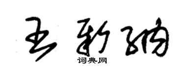 朱錫榮王新納草書個性簽名怎么寫