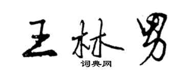 曾慶福王林男行書個性簽名怎么寫