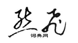 駱恆光熊飛草書個性簽名怎么寫