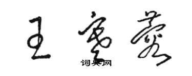 駱恆光王寒蓉草書個性簽名怎么寫