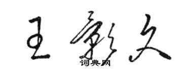 駱恆光王影久草書個性簽名怎么寫