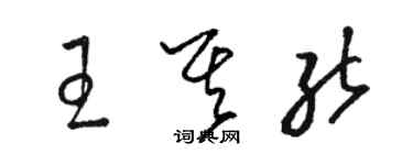 駱恆光王其能草書個性簽名怎么寫