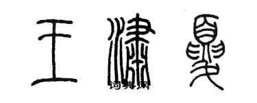 陳墨王瀟夏篆書個性簽名怎么寫