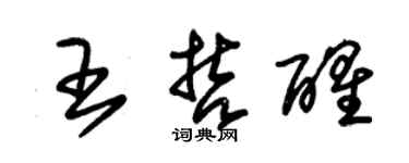 朱錫榮王哲醒草書個性簽名怎么寫