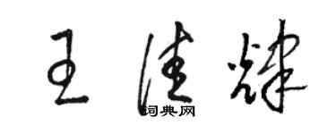 駱恆光王佳輝草書個性簽名怎么寫