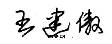 朱錫榮王建傲草書個性簽名怎么寫