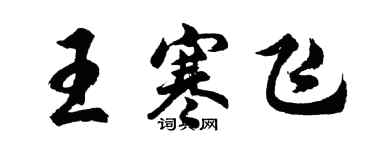 胡問遂王寒飛行書個性簽名怎么寫