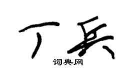 朱錫榮丁兵草書個性簽名怎么寫