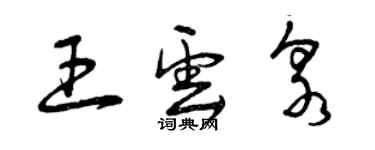 曾慶福王雲泉草書個性簽名怎么寫