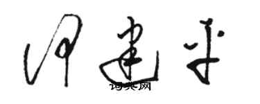 駱恆光何建平草書個性簽名怎么寫