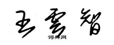 朱錫榮王雲智草書個性簽名怎么寫