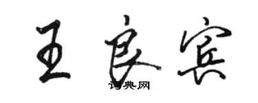 駱恆光王良賓行書個性簽名怎么寫