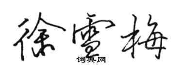 駱恆光徐雪梅行書個性簽名怎么寫