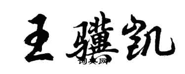 胡問遂王驥凱行書個性簽名怎么寫